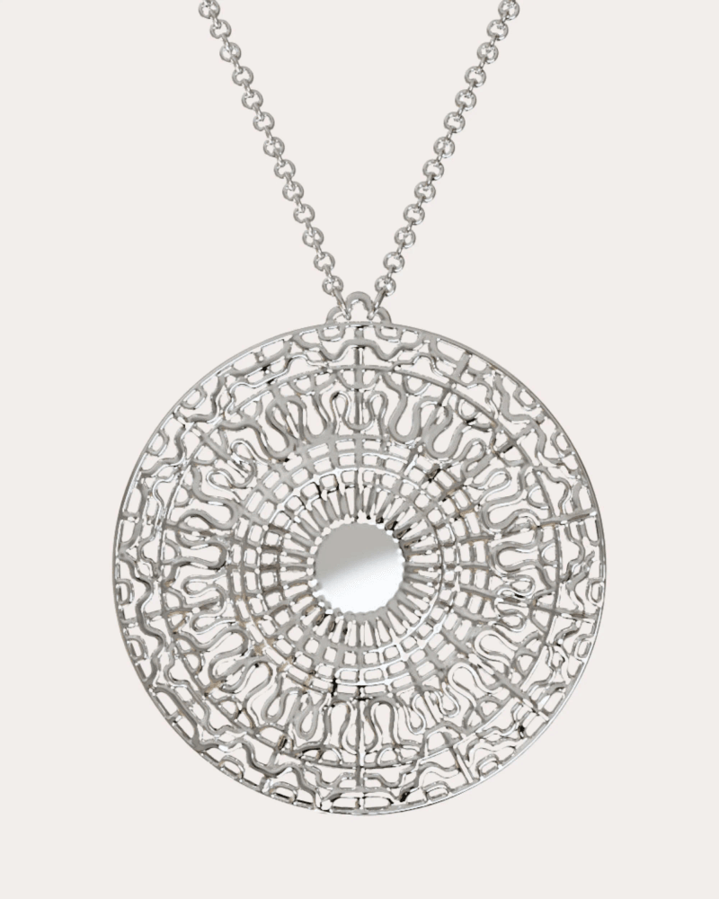 Ruveil Women's 14k White Gold 528Hz Pendant Necklace 14K Gold