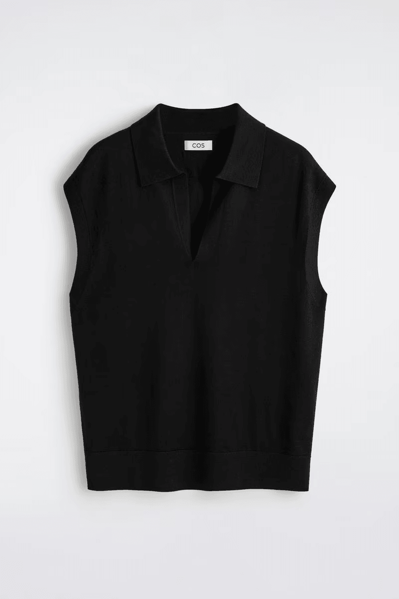 Merino Wool Polo Vest
