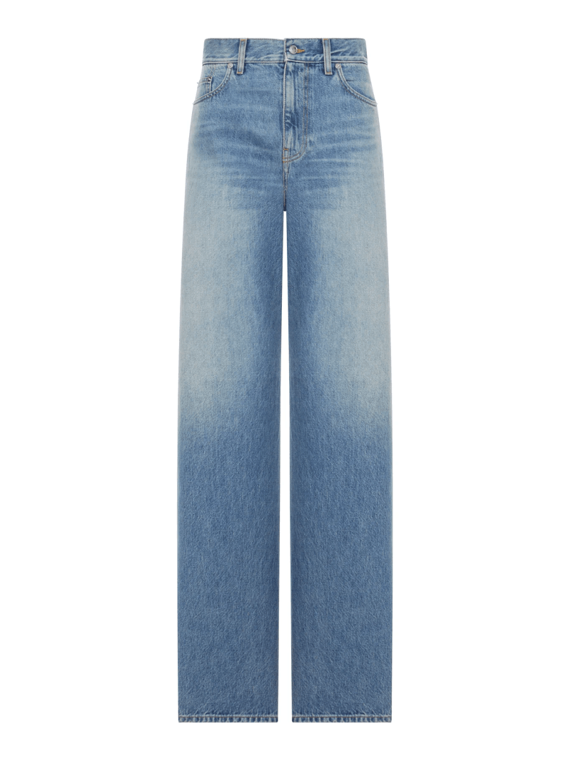 COTTON DENIM TROUSERS - Gucci - Woman