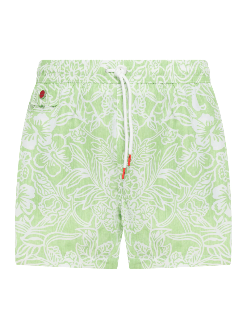 SWIMSUIT IN TECHNICAL FABRIC WITH ALL-OVER FLORAL PATTERN - Kiton - Man