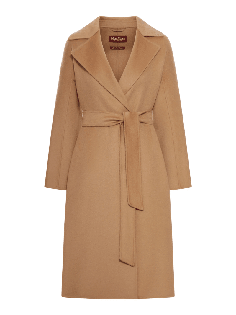CASHMERE COAT WITH BELT - Max Mara Studio - Woman