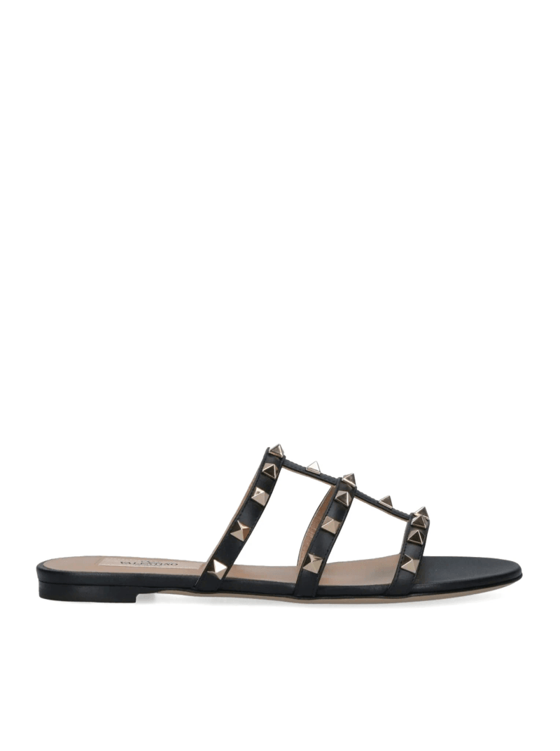 ROCKSTUD SLIDE SANDALS - Valentino Garavani - Woman