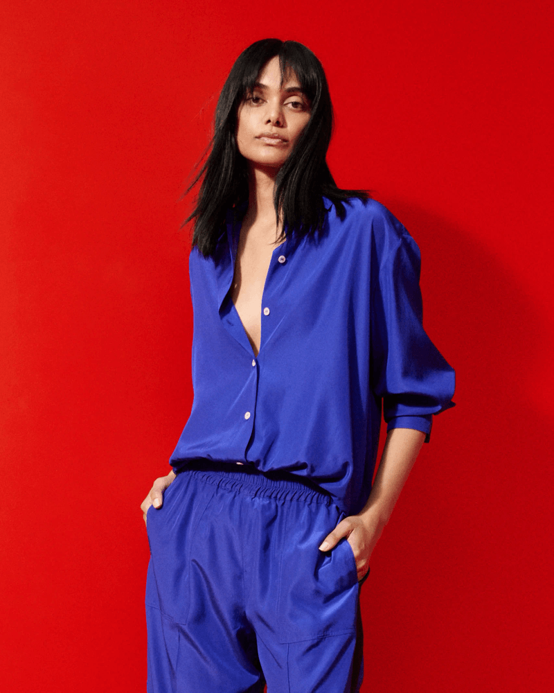 Oversized Shirt - Sapphire Blue