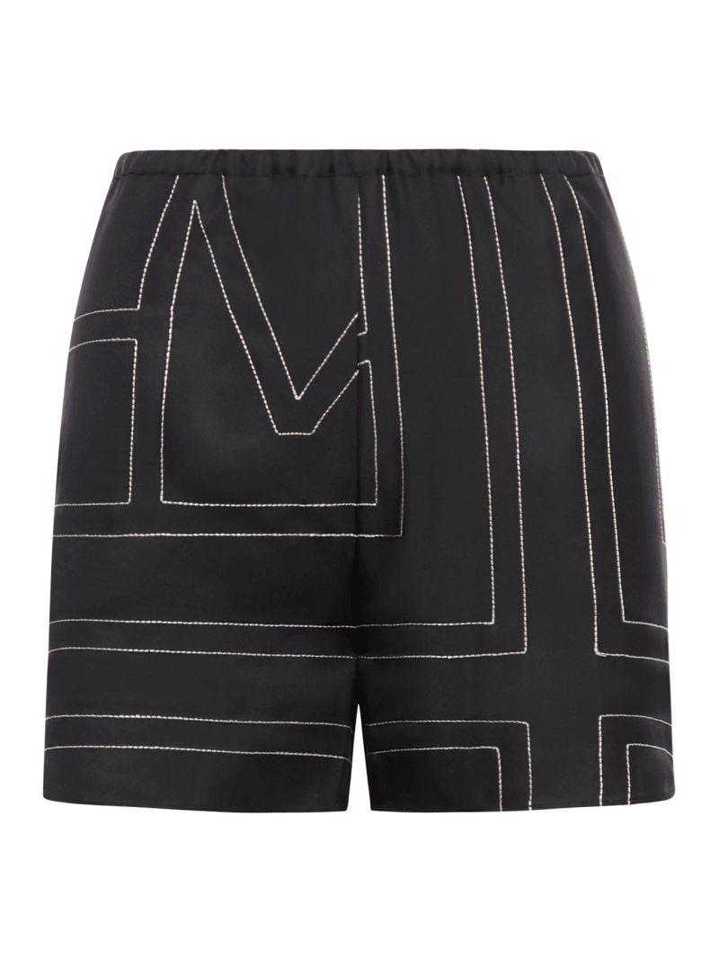 MONOGRAM SILK SHORTS - Toteme - Woman