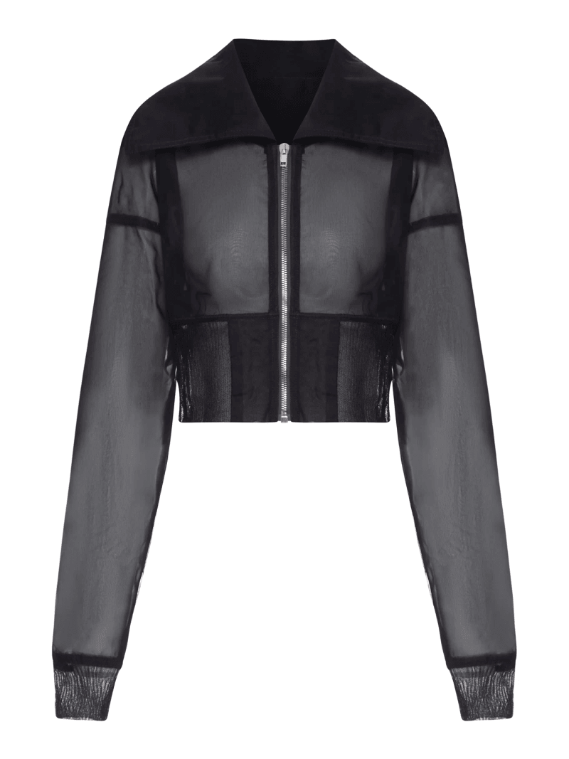 CROPPED DRACUCOLLAR BOMBER - Rick Owens - Woman