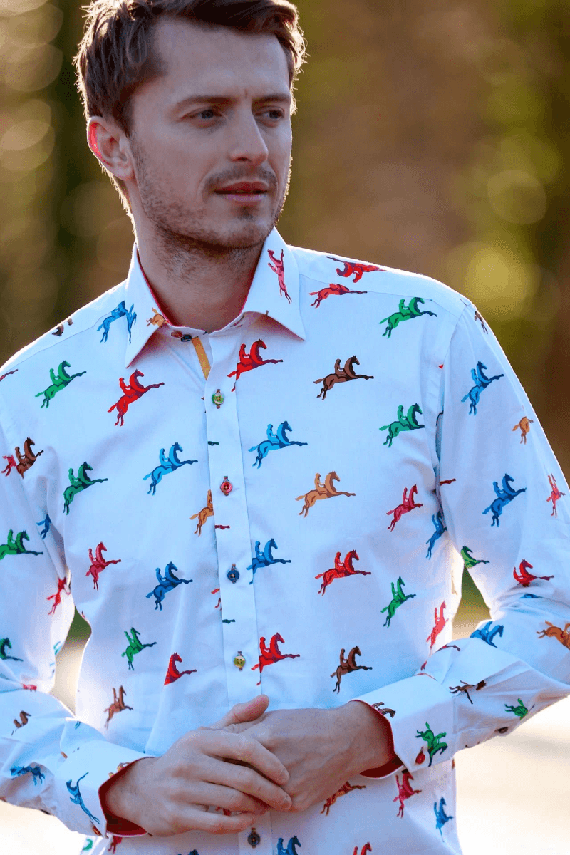 MULTI HORSE RIDER PRINT SHIRT