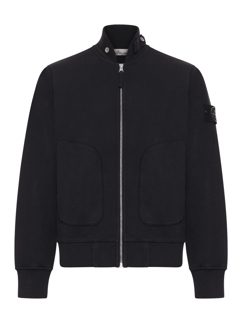 COTTON SWEATSHIRT WITH ZIP - Stone Island - Man