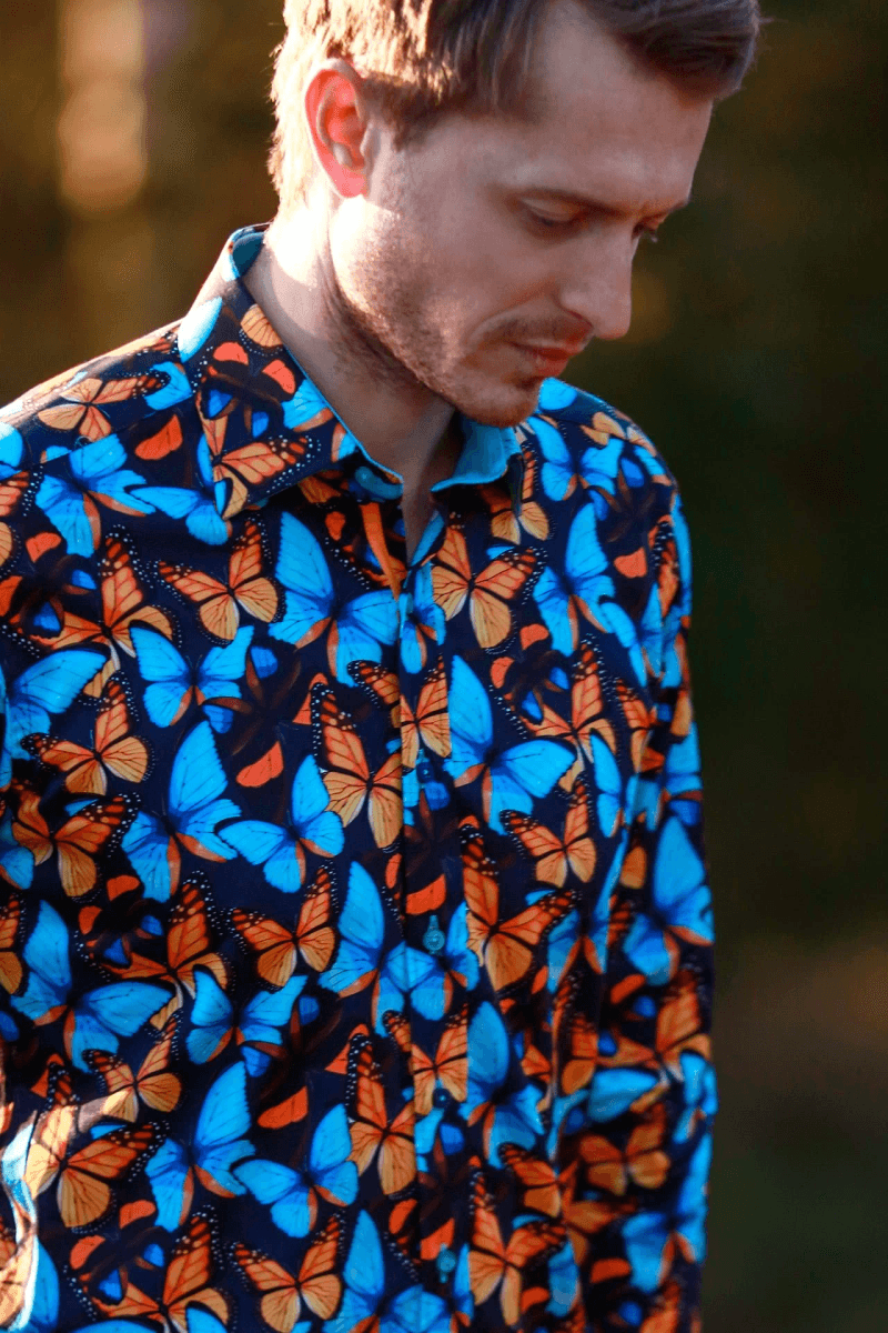 BUTTERFLY BLOOM PRINT SHIRT