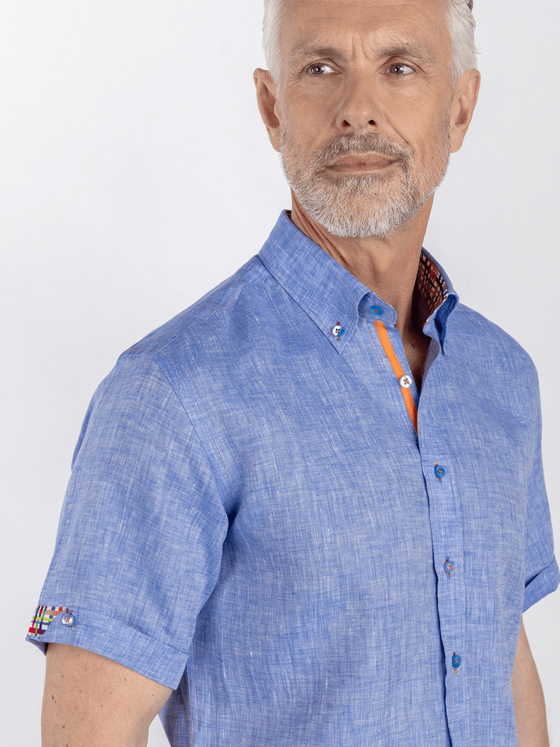 PURE LINEN SUMMER SHORT SLEEVE SHIRT