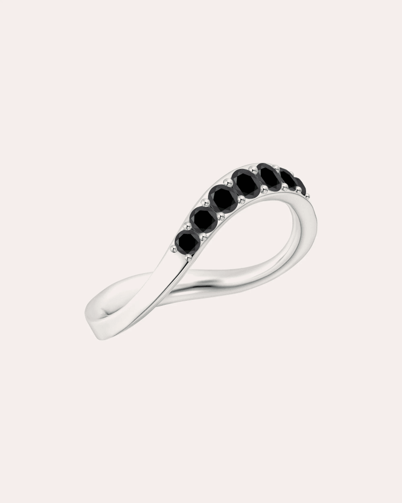 Natori Women's Black Diamond & 14k White Gold Shangri-La Ring 14K Gold