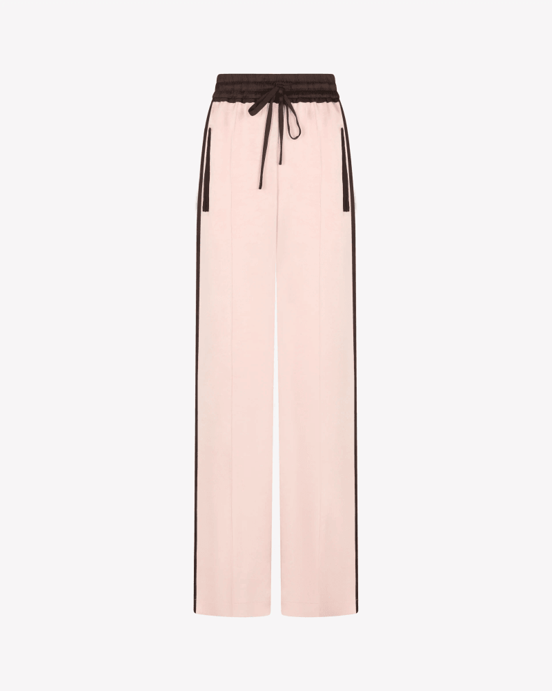 Satin Relaxed Jogger - Pale Pink