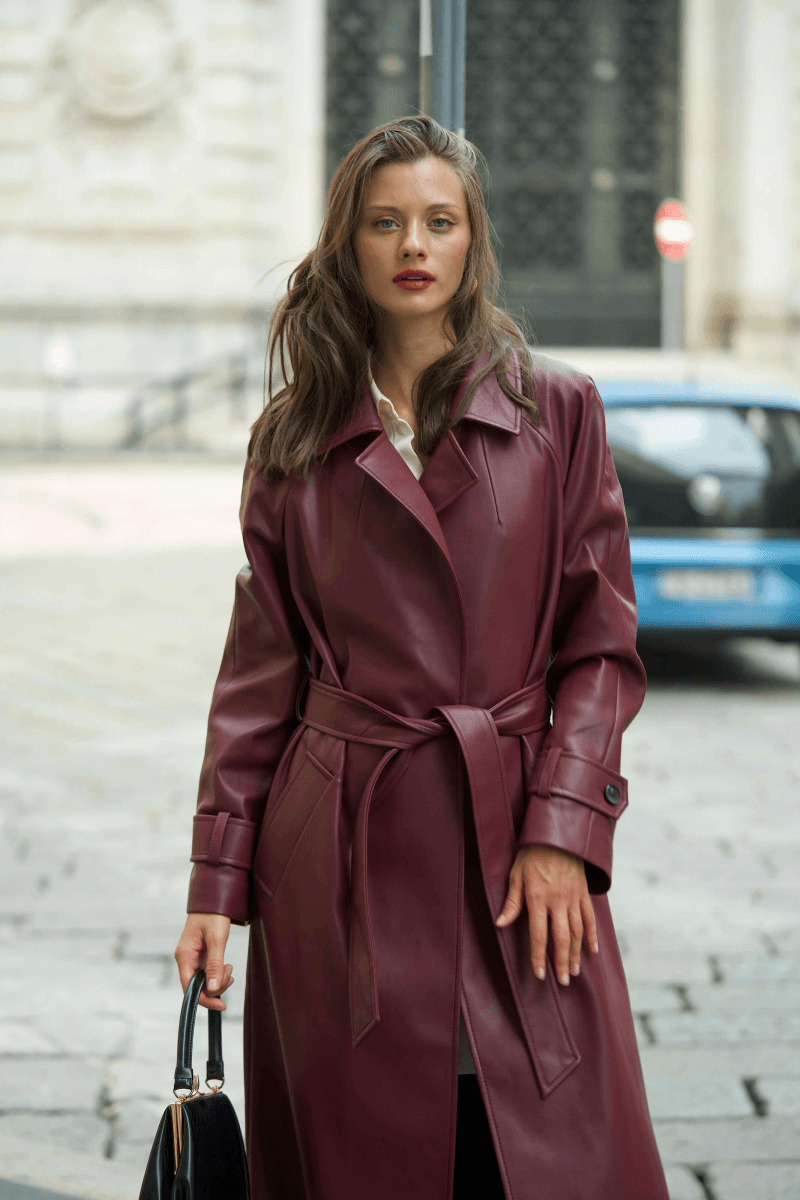 Gaâla Paris Trench en simili-cuir Nadine
