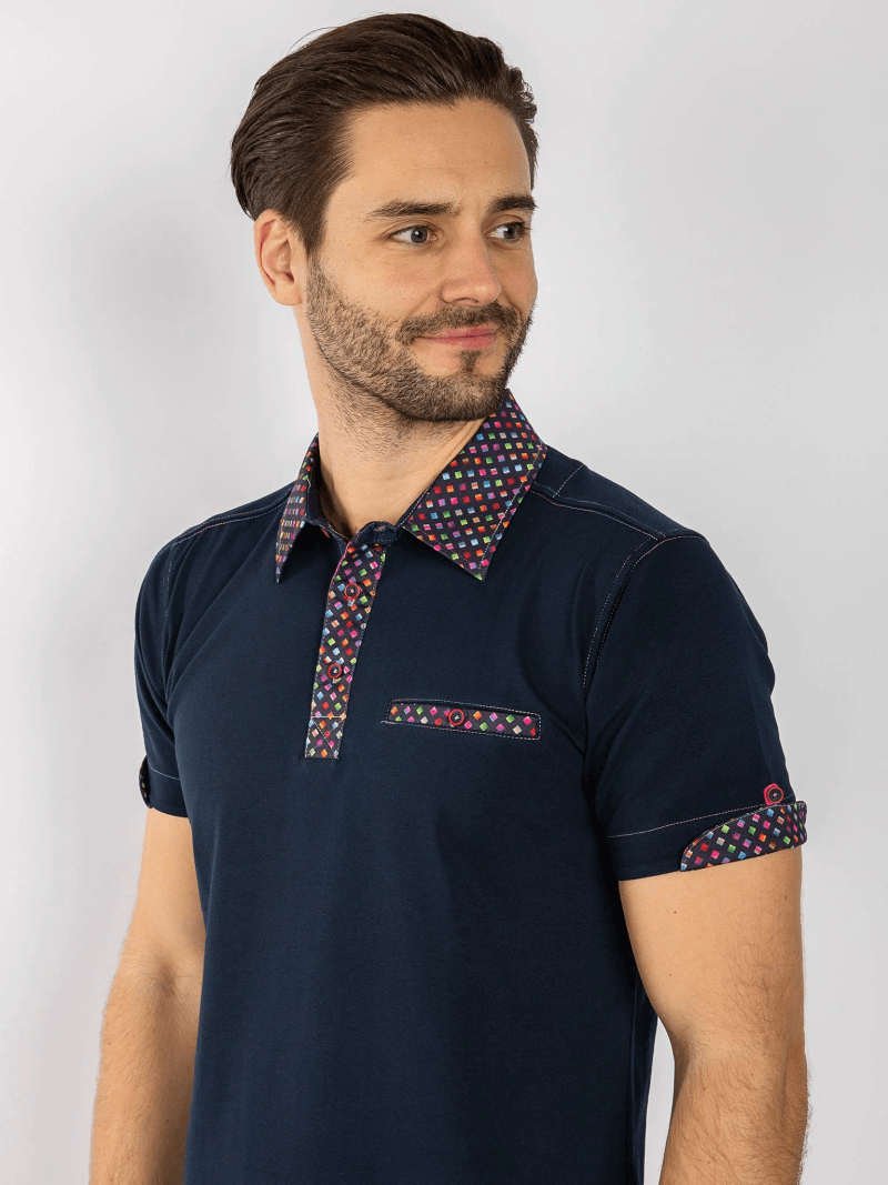 SIGNATURE POLO SHIRT WITH PIXEL INSERT