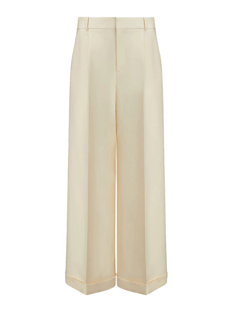 FLARED WOOL AND SILK TROUSERS - Christian Dior - Woman