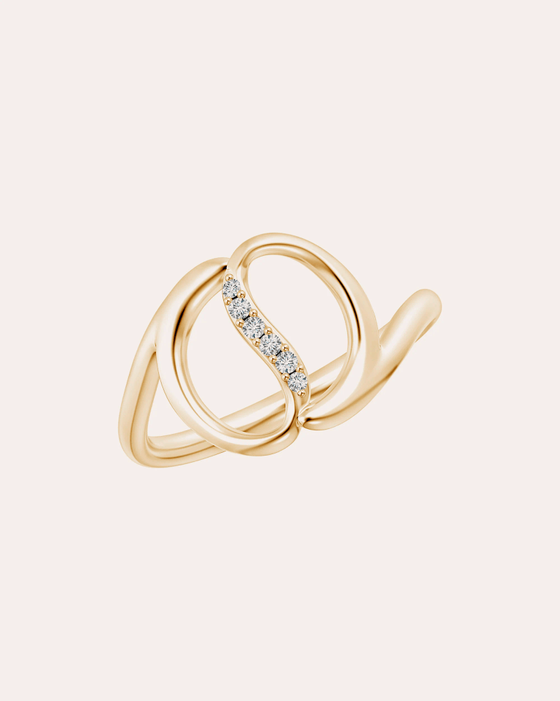 Natori Women's Diamond & 14k Gold Yin Yang Shangri-La Ring in Yellow Gold