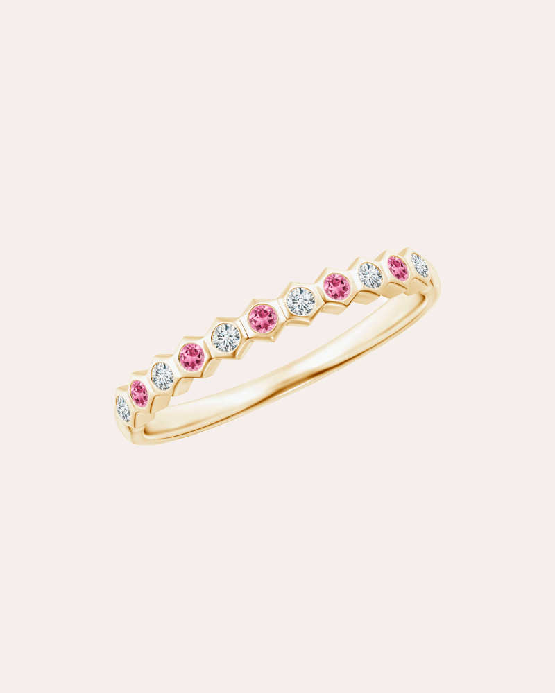 Natori Women's Pink Tourmaline & Diamond 14k Gold Ring