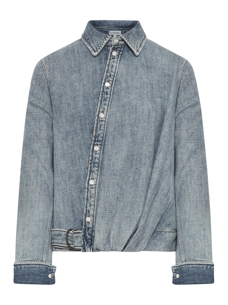 DRAPED DENIM SHIRT - Loewe - Woman