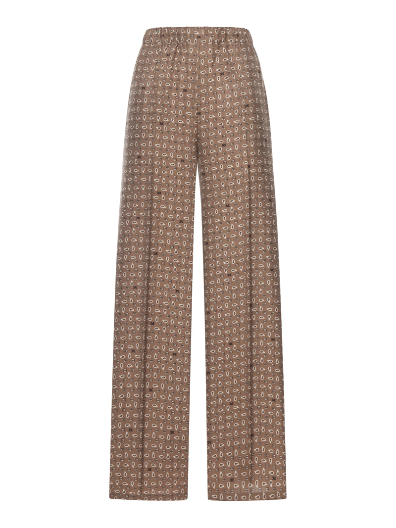 PRINTED SILK TROUSERS - Max Mara - Woman