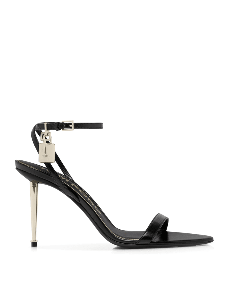 POINTED-TOE SANDAL WITH PADLOCK IN POLISHED LEATHER - Tom Ford - Woman