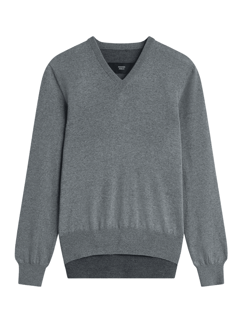 V-NECK BACK WOOL SWEATER - Phoebe Philo - Woman