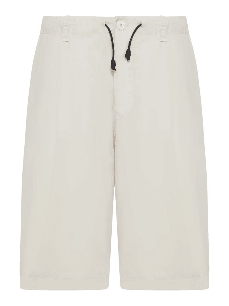 LIGHTWEIGHT COTTON BERMUDA SHORTS WITH DRAWSTRING - Transit - Man