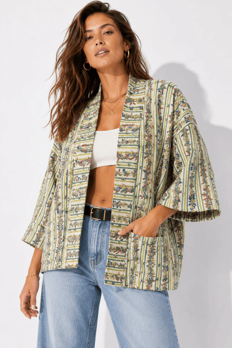 BOTANICAL STRIPE WOMEN'S JACKET