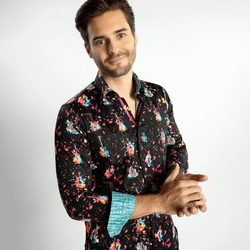 SPLASH GUITAR PRINT SHIRT