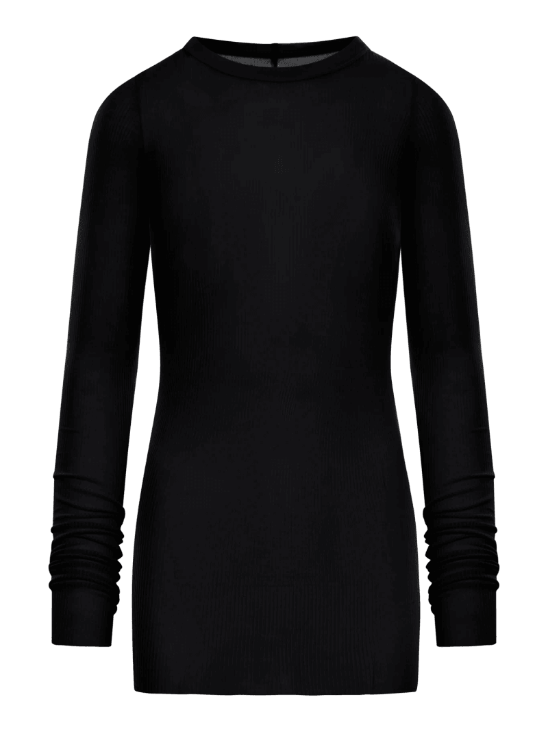 RIBBED SWEATER IN SEMI-TRANSPARENT FABRIC - Rick Owens - Man