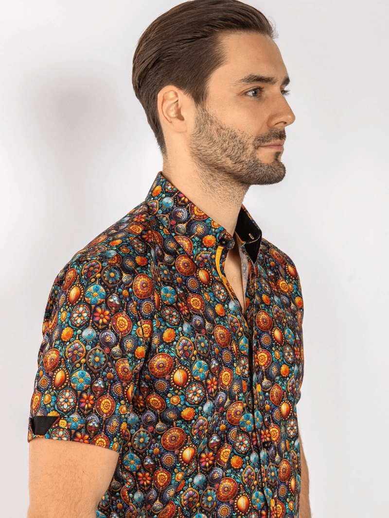 BOHEMIAN ORNAMENTS SHORT SLEEVE SHIRT
