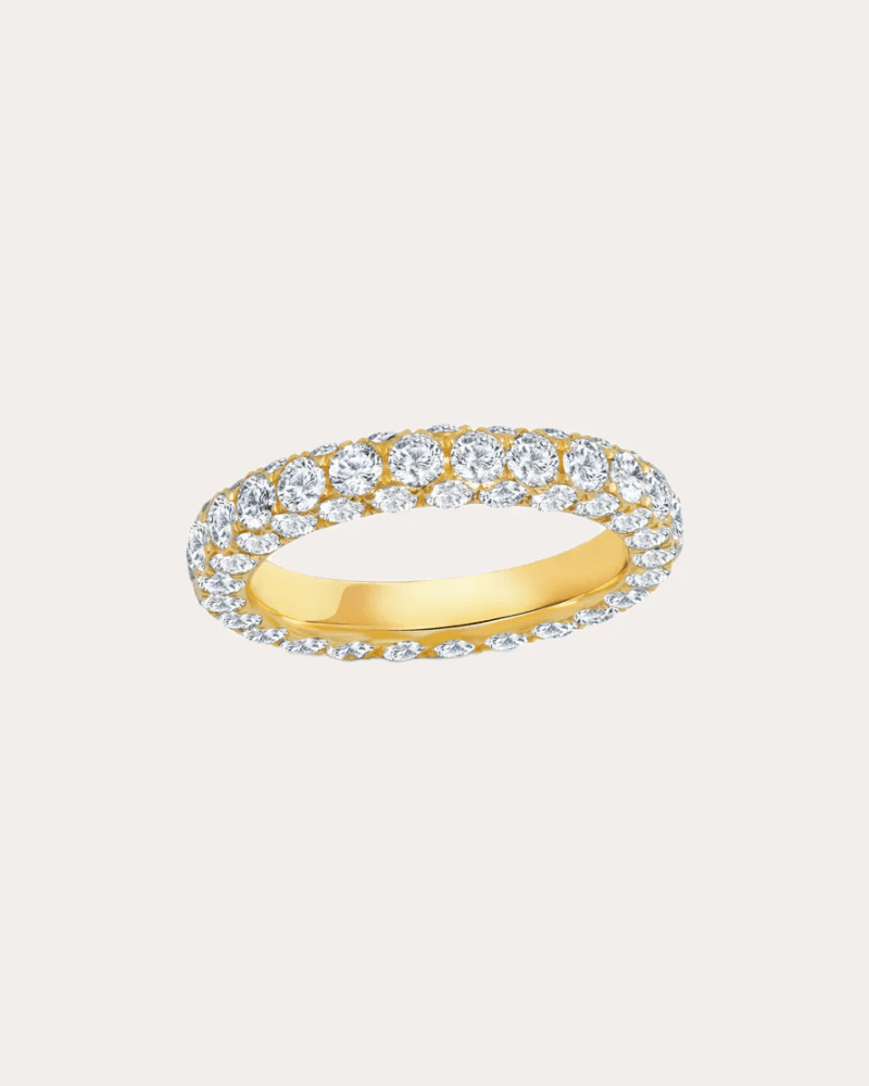 Graziela Gems Women's Diamond & 18k Gold Three-Sided Ring in Yellow Gold