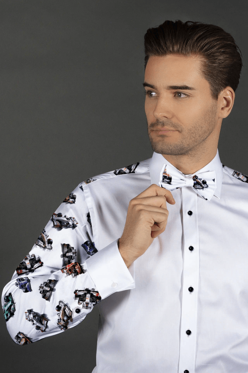 F1 CARS TUXEDO SHIRT WITH BOWTIE