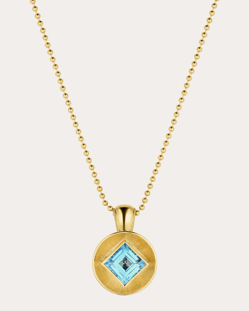 Jennifer DeMoro Women's Blue Topaz & 18k Gold Jumbo Stardust Pendant Necklace