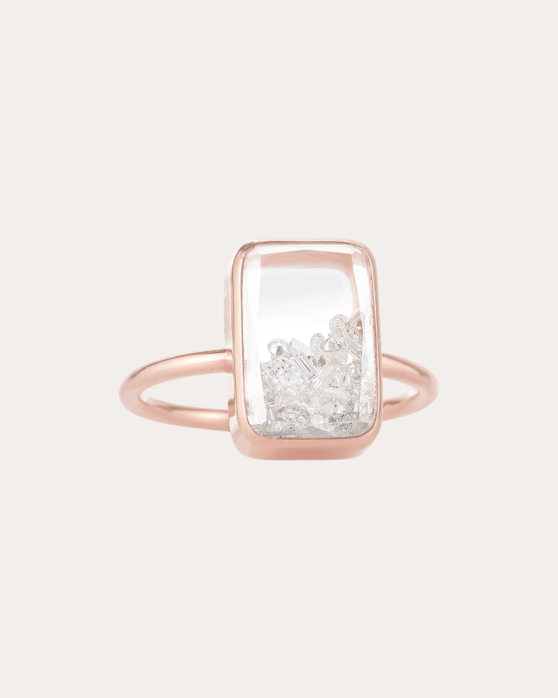 Moritz Glik Women's Diamond & 18k Gold Petite Ten Fourteen Shaker Ring in Rose Gold