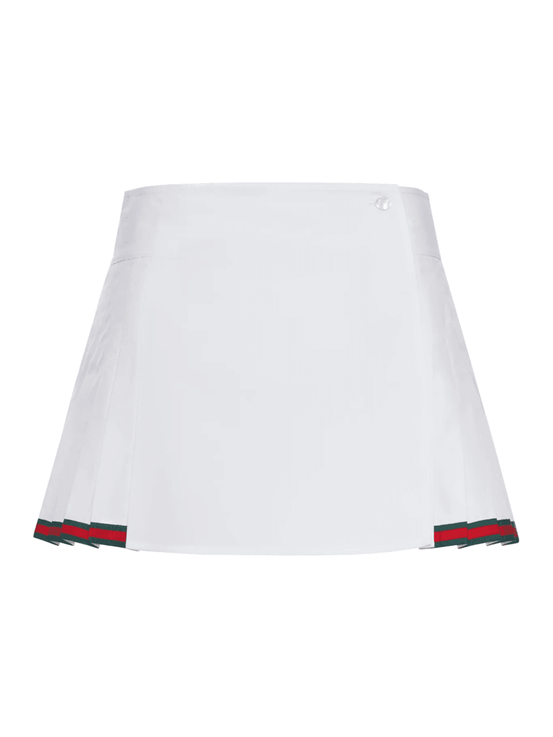 SHORT COTTON POPLIN SKIRT - Gucci - Woman