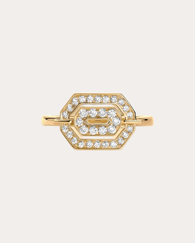 STATEMENT Paris Women's Diamond & 18k Gold Mini My Way Ring
