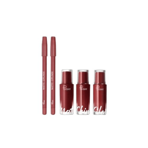 Pudaier - Lippie Says Kiss Kit - 2gx2+6.5gx3 - #03 Smash bacca