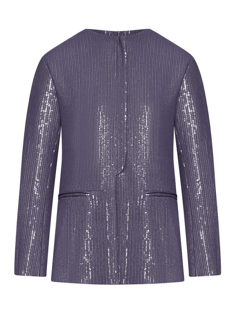 BLAZER IN FABRIC EMBROIDERED WITH SEQUINS WITH A DEGRADED EFFECT - Giorgio Armani - Woman