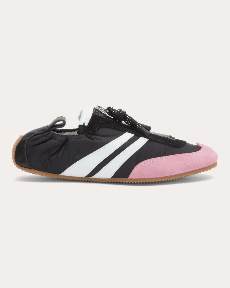 3.1 Phillip Lim Women's On The Go Nylon Sneaker in Black Suede/Leather/Rubber