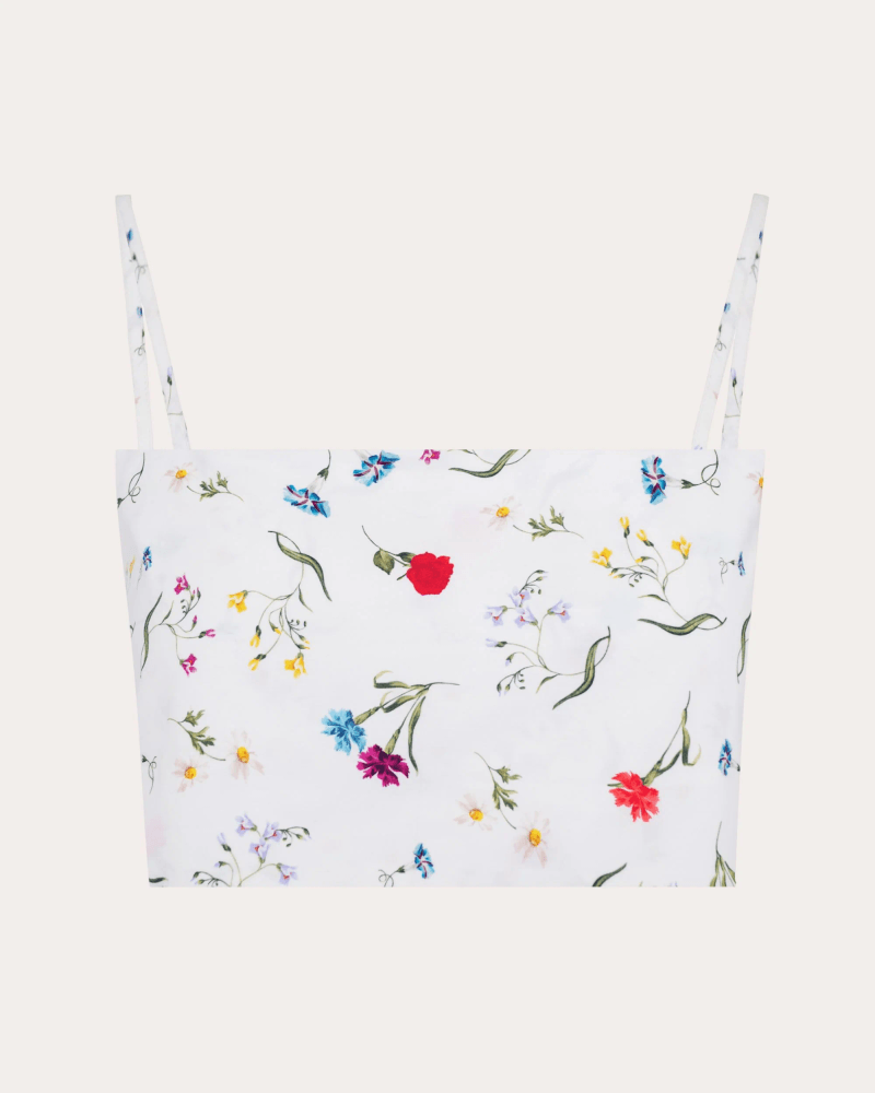 Azeeza Women's Walton Floral Cotton Poplin Crop Top in Multi Floral