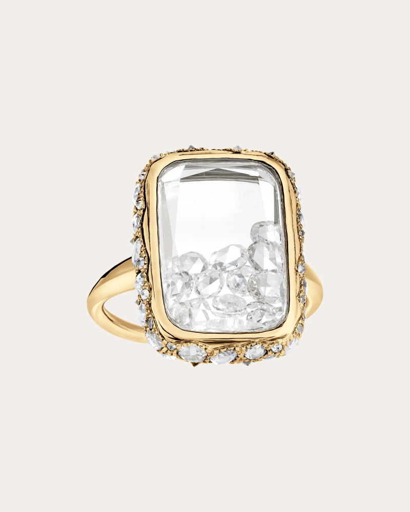 Moritz Glik Women's Diamond & 18k Gold Ten Fourteen Antique Shaker Ring in Yellow Gold