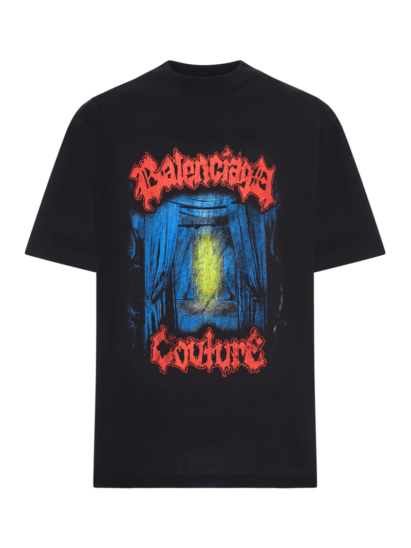 SALON DE COUTURE MEDIUM FIT T-SHIRT IN BLACK - Balenciaga - Man