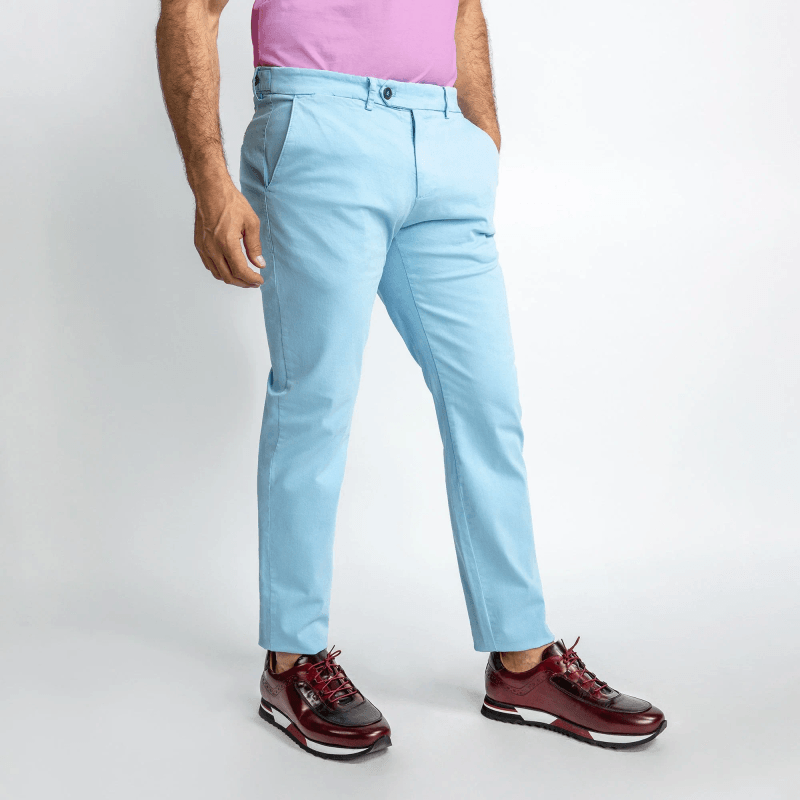 CLAUDIO LUGLI COLORED CHINO TROUSERS