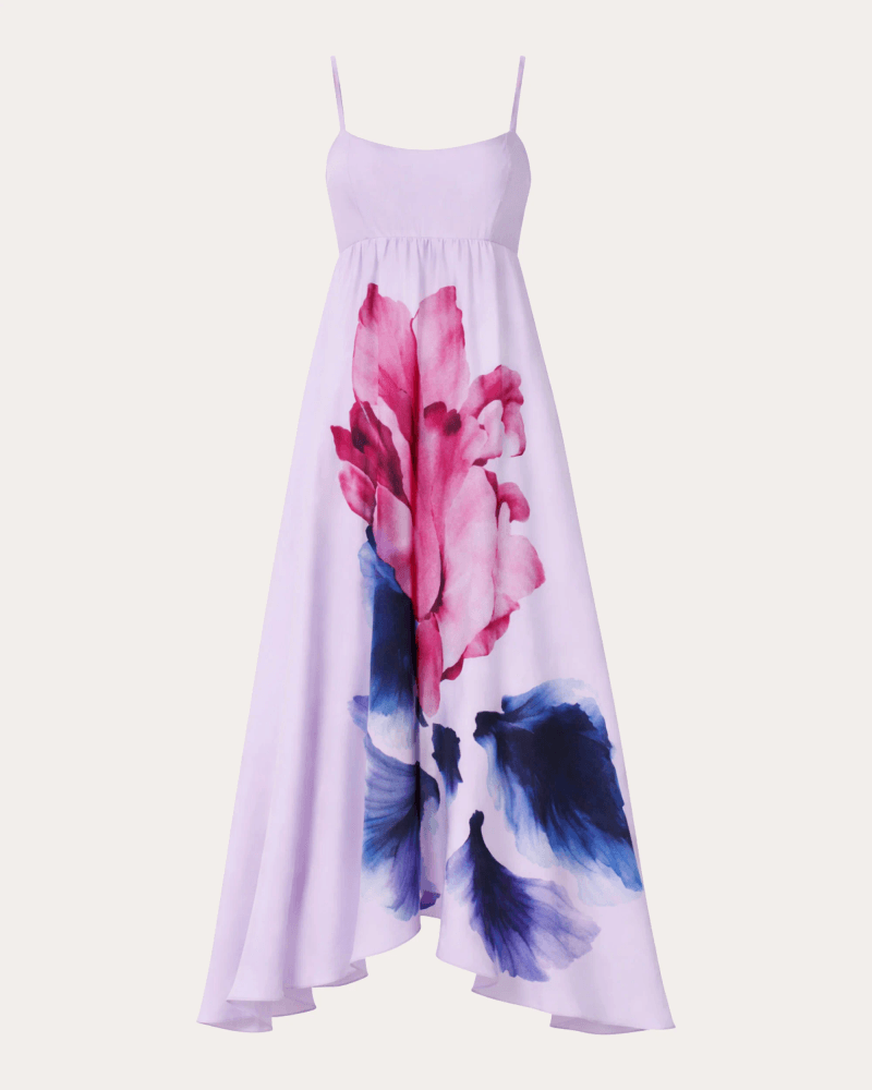 Azeeza Women's Rachel Floral Crepe de Chine Midi Dress Viscose/Polyester/Silk