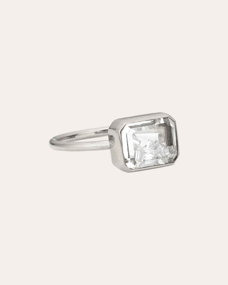 Moritz Glik Women's Diamond & 18k Gold Esmeralda Shaker Ring in White Gold
