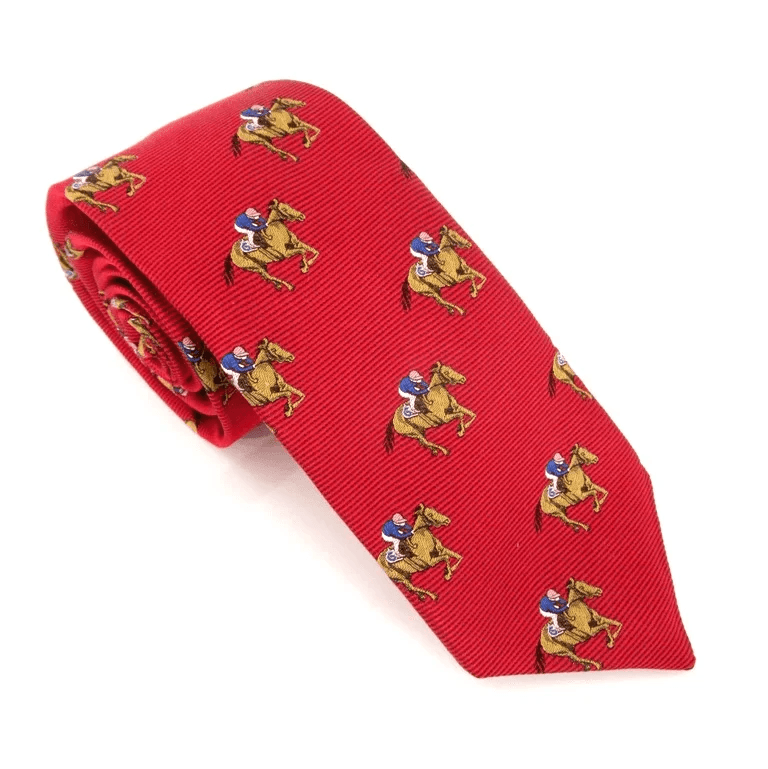 HORSE RACING SILK NECK-TIE BY VAN BUCK
