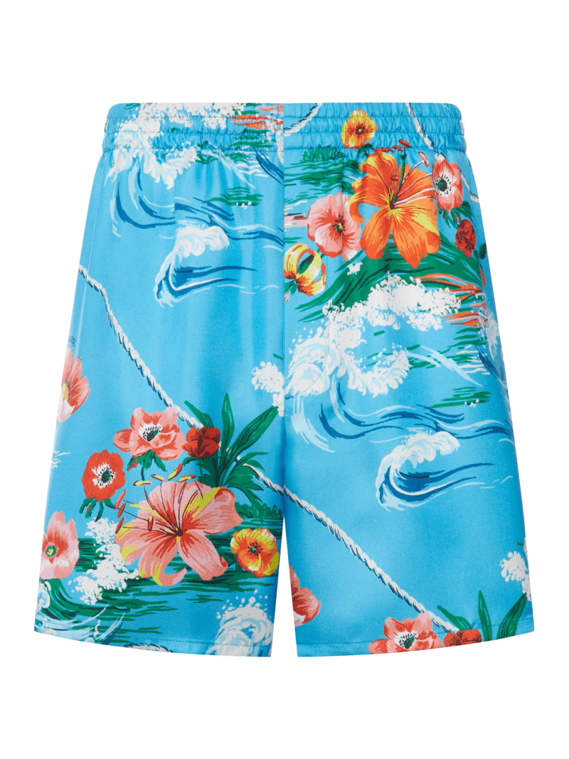 PRINTED SILK TWILL SHORTS - Gucci - Man