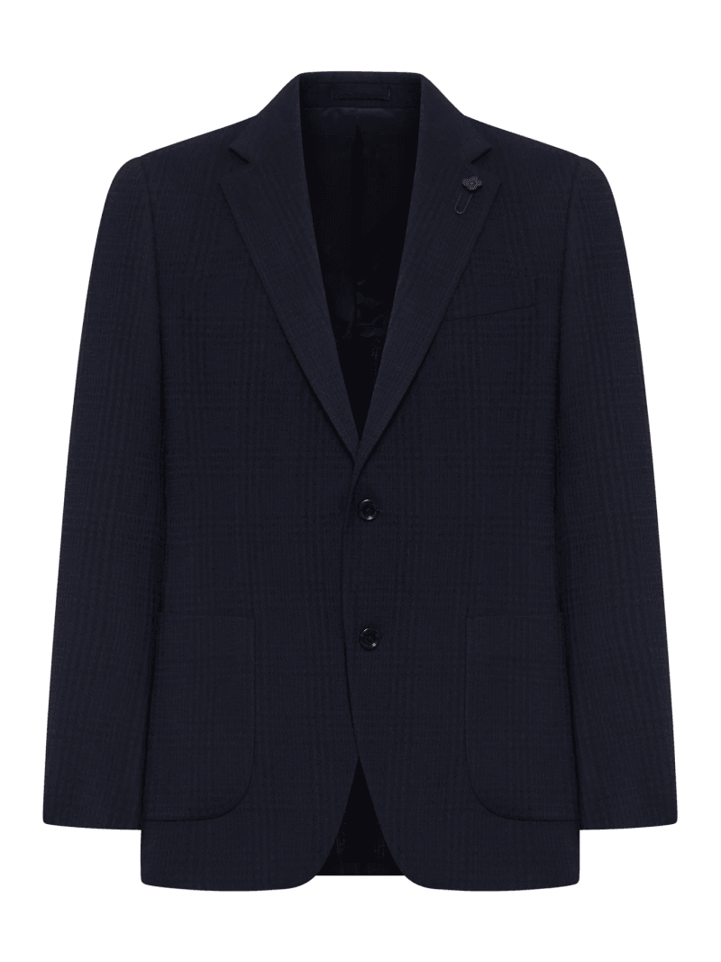 SINGLE-BREASTED TAILORED JACKET IN CHECK FABRIC - Lardini - Man