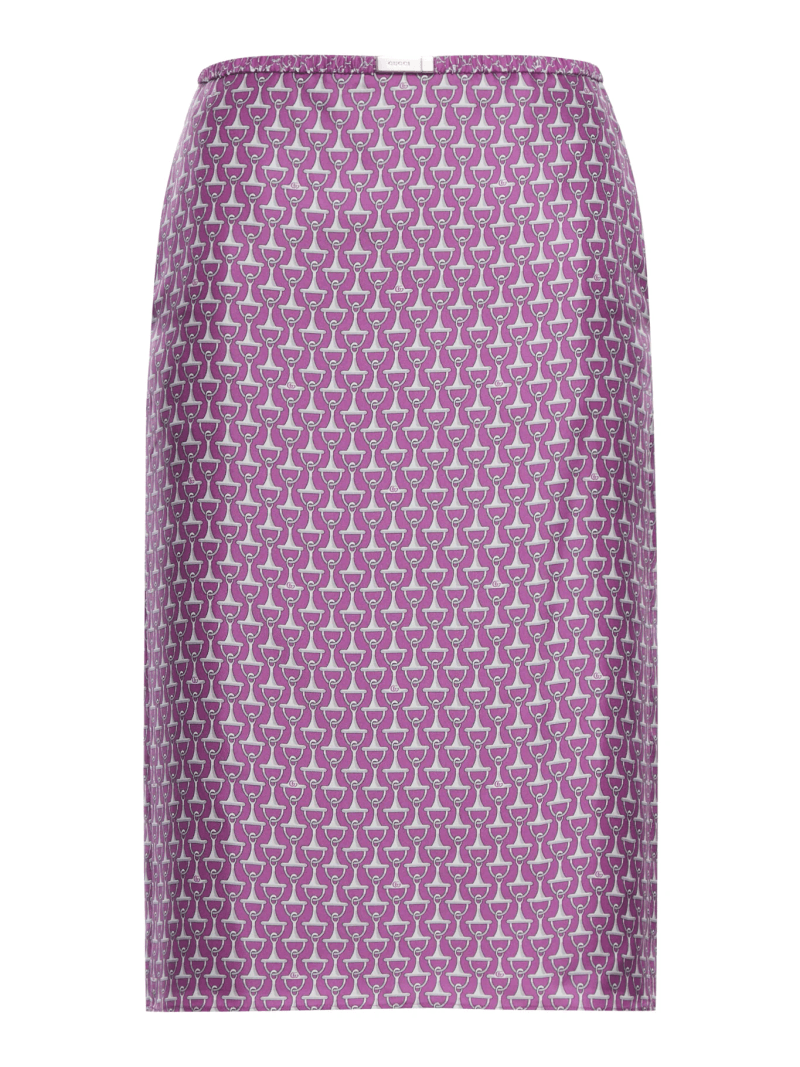 SILK HORSE-PRINT MIDI SKIRT - Gucci - Woman