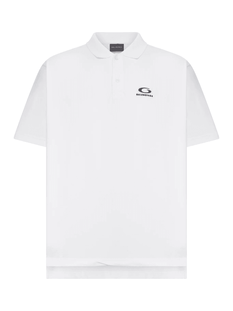 COTTON PIQUE POLO SHIRT WITH SPORT ICON LOGO - Balenciaga - Man