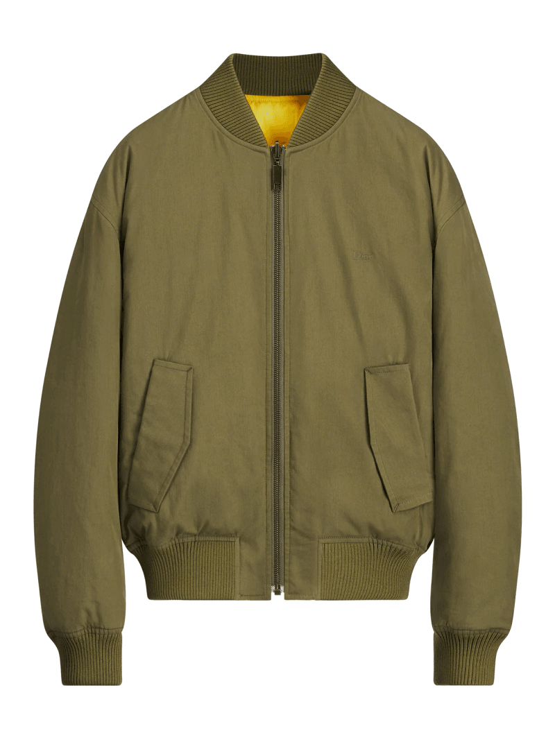 REVERSIBLE PADDED BOMBER JACKET WITH BOOK COVER IN COTTON BLEND - Christian Dior - Man